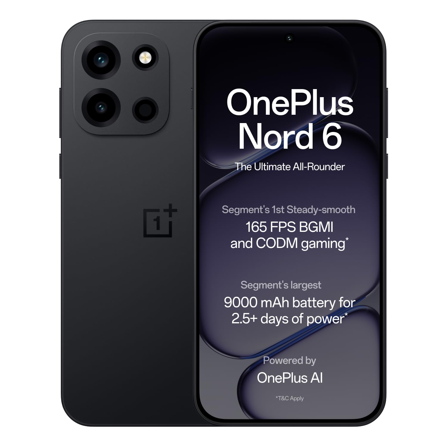 OnePlus Nord 6 | 8GB+256GB | Pitch Black | Snapdragon 8s Gen 4 | Segment's First Stable 165FPS Gaming | Segment's Largest 9000mAh Battery | Most Complete IP Rating | Personalized AI (Pitch Black | Fresh Mint | Quick Silver) - Image 10