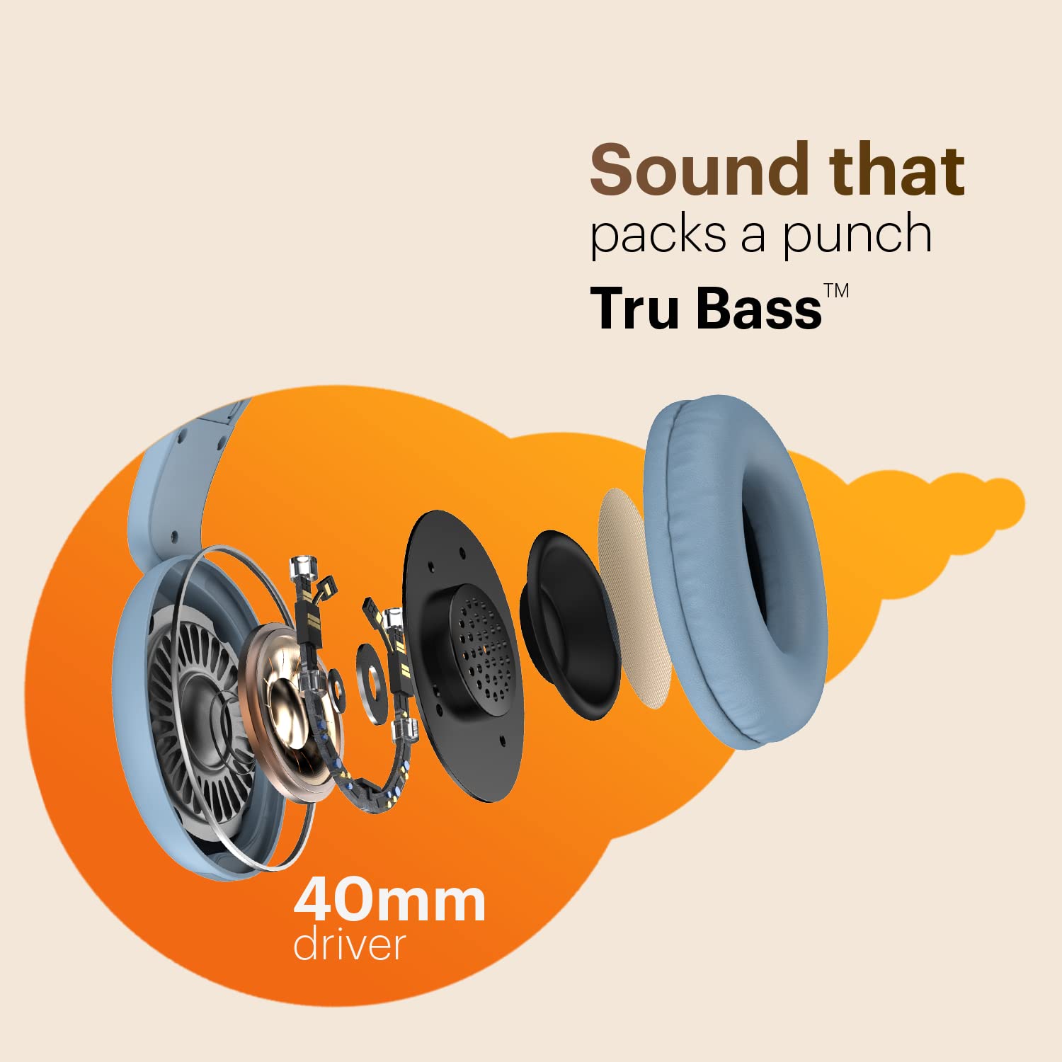 Noise Two Wireless On Ear Headphones with 50 Hours Playtime, Low Latency(up to 45ms), 4 Play Modes, Dual Pairing, BT v5.3, (Bold Black | Serene Blue | Calm White) - Image 11