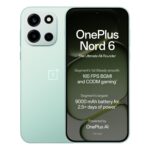 OnePlus Nord 6 | 12GB+256GB | Pitch Black | Snapdragon 8s Gen 4 | Segment's First Stable 165FPS Gaming | Segment's Largest 9000mAh Battery | Most Complete IP Rating | Personalized AI (Pitch Black | Fresh Mint | Quick Silver)