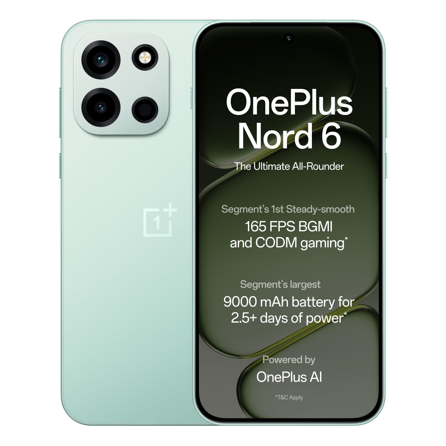 OnePlus Nord 6 | 8GB+256GB | Pitch Black | Snapdragon 8s Gen 4 | Segment's First Stable 165FPS Gaming | Segment's Largest 9000mAh Battery | Most Complete IP Rating | Personalized AI (Pitch Black | Fresh Mint | Quick Silver) - Image 6
