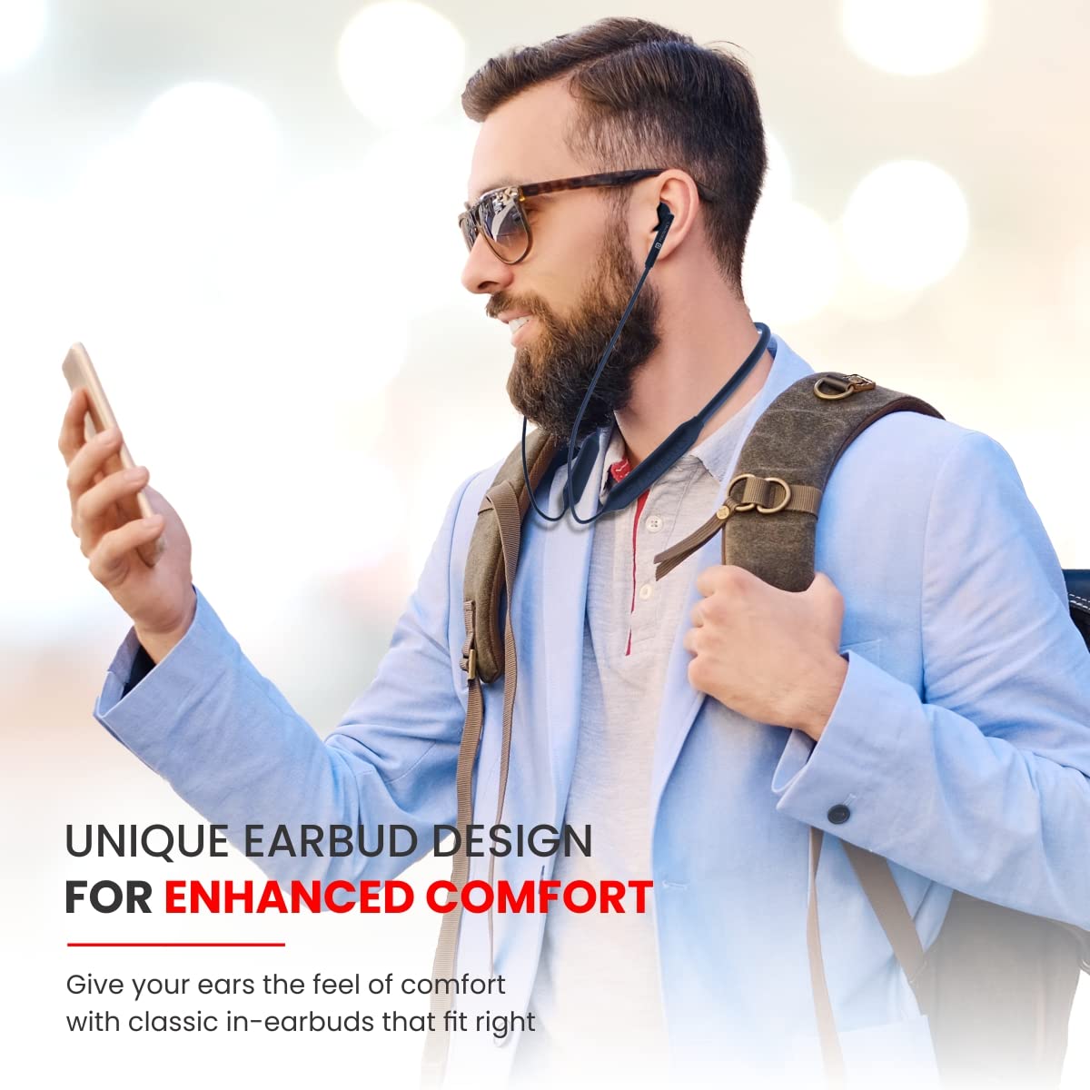 Portronics Harmonics Z5 Wireless Bluetooth Stereo Headset with 33Hrs Playtime, Double EQ Mode, 14.2 mm Dynamic Drivers, Click Action Buttons(Black | Blue | White | Purple | Read) - Image 40