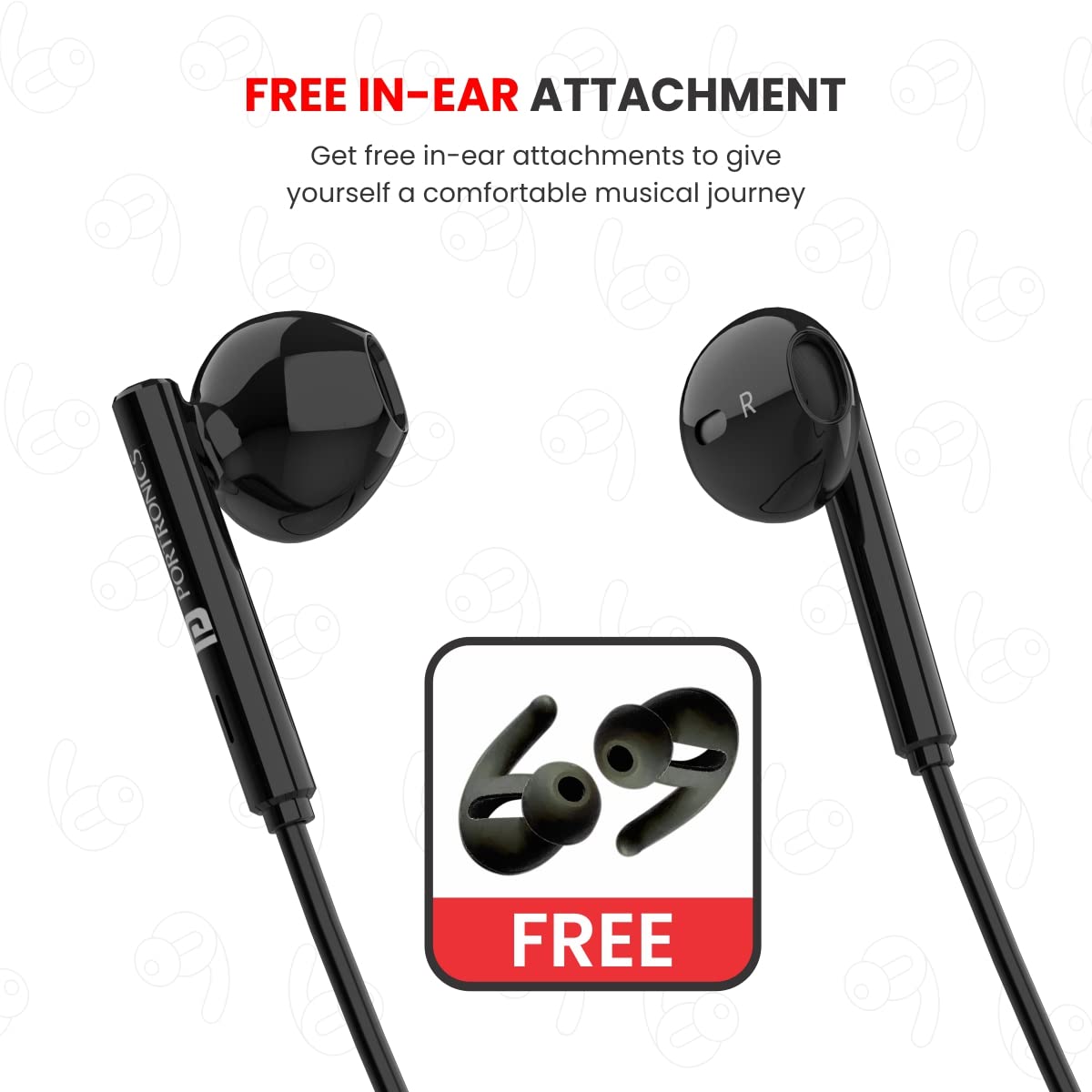 Portronics Harmonics Z5 Wireless Bluetooth Stereo Headset with 33Hrs Playtime, Double EQ Mode, 14.2 mm Dynamic Drivers, Click Action Buttons(Black | Blue | White | Purple | Read) - Image 32