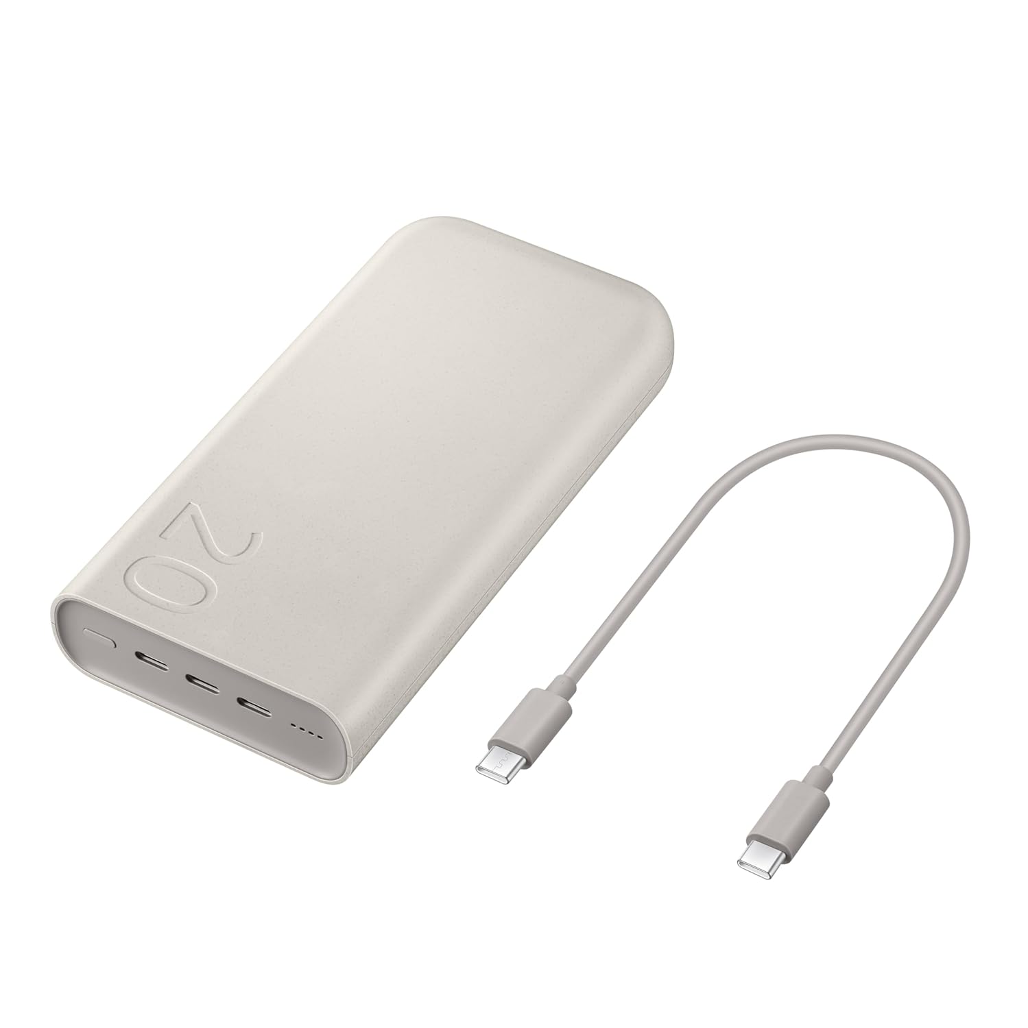 Samsung Galaxy 20000mAh Power Bank, Wired Battery Pack (Gray) - Image 2