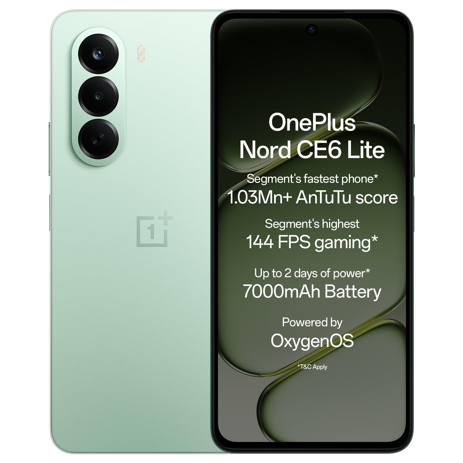 OnePlus Nord CE6 Lite | 8GB+128GB | Vivid Mint | Segment's Fastest Dimensity 7400 Apex Processor | 7000mAh Battery | Segment's Highest 144Hz Refresh Rate | 50MP Main Camera, 4K Video Recording ( Hyper Black | Vivid Mint) - Image 4