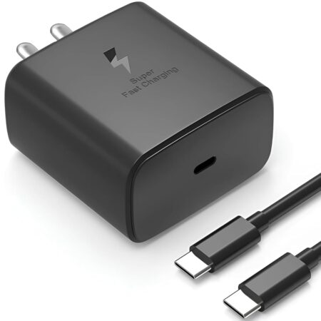 45W GaN Type- C Super Fast Charger Compatible with Samsung Galaxy S26/S25/S24/S23/S22/S21/S20(Ultra/Plus/Fe),A56/A55/A35/M56/M35/M16 (S,M,F,Z,A)...All Series & Other Devices, (Black)
