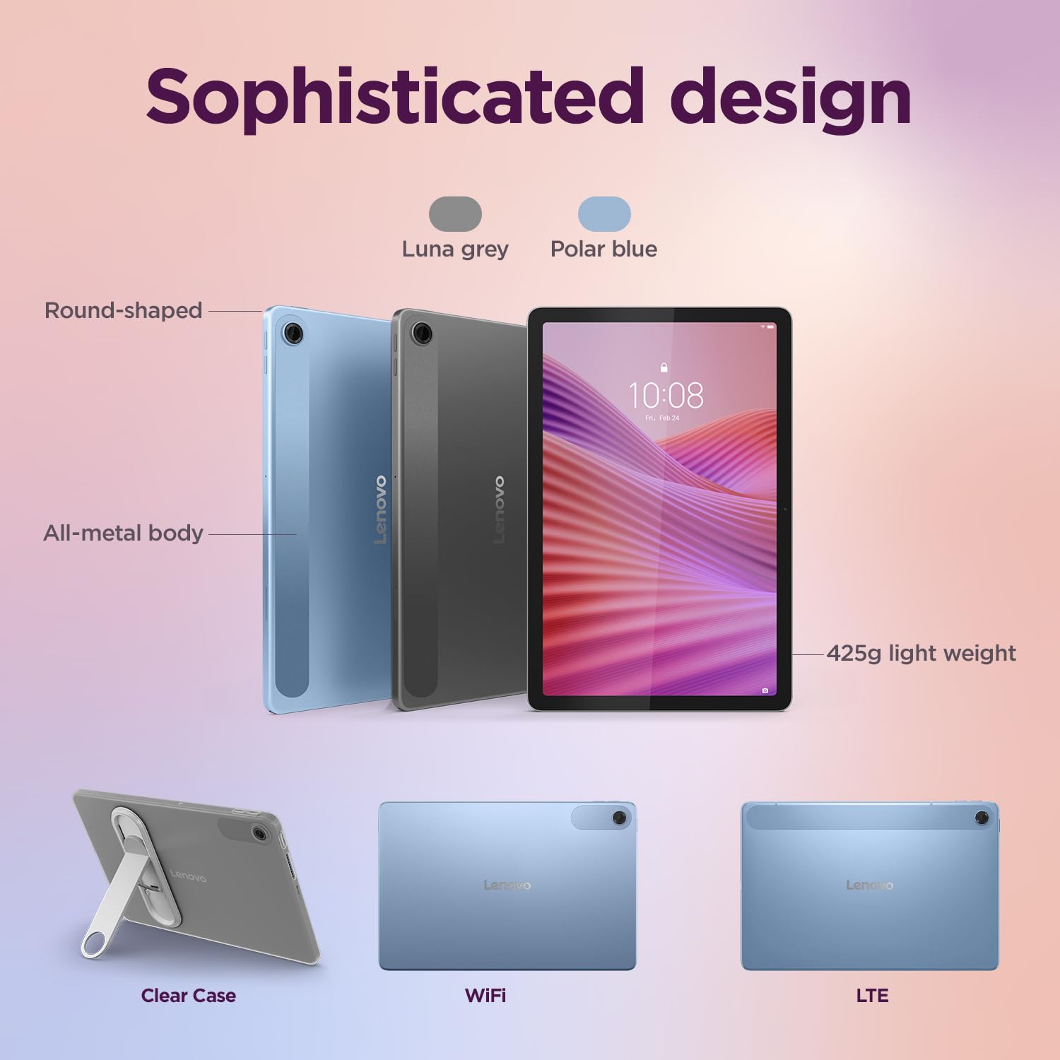 Lenovo Tab (Smartchoice) | 10.1 Inch Display| Wi-Fi Only| 4 GB RAM + 64 GB ROM (Expandable up to 1 TB)| Metal Body| Dual Speakers with Dolby Atmos| Android 14| Color, (Polar Blue | Grey) - Image 18