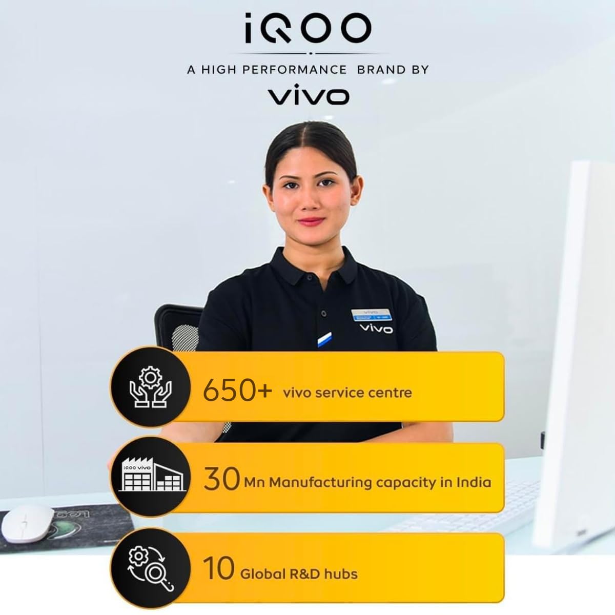 iQOO Z10 5G (8GB RAM, 128GB Storage) | India's Biggest Ever 7300 mAh Battery | Snapdragon 7s Gen 3 Processor | Brightest Quad Curved AMOLED Display in the Segment (Glacial Silver | Stellar Black) - Image 5