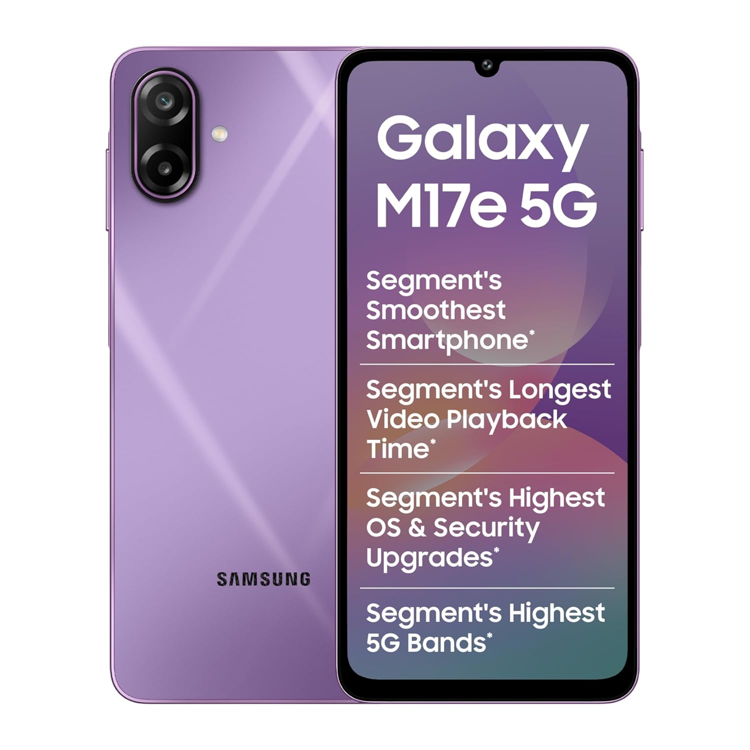 Samsung Galaxy M17e 5G Mobile (Vibe Violet, 4GB RAM, 128GB Storage) | Smoothest 120 Hz Refresh Rate| Monster 6000 mAh Battery | IP54 | 6 Gen OS Upgrades | AI | Gemini Live | Without Charger (Blitz Blue | Vibe Violet) - Image 11