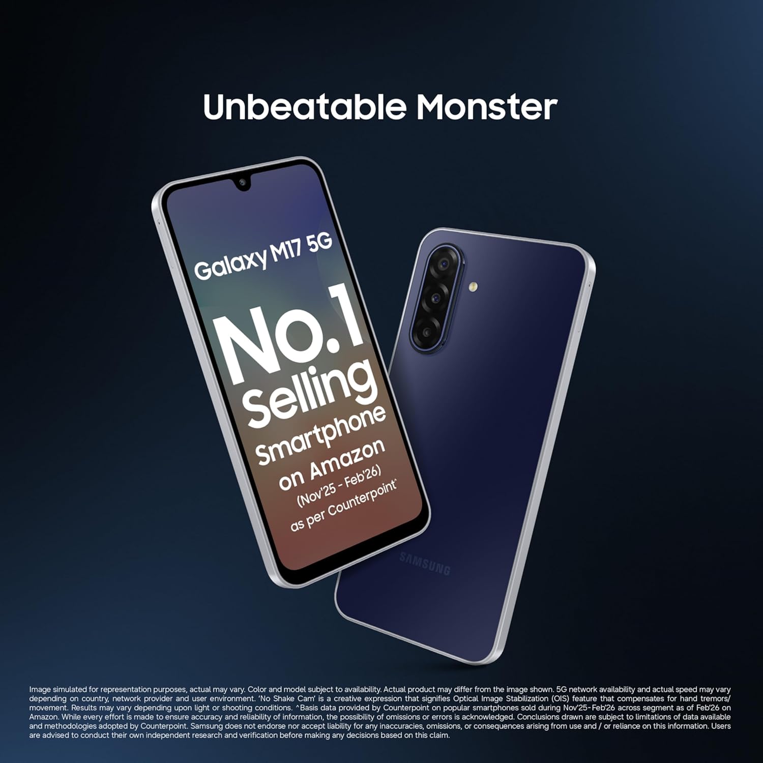 Samsung Galaxy M17 5G Mobile (Sapphire Black, 6GB RAM, 128GB Storage) | 50MP OIS Triple Camera | Gorilla Glass Victus | IP54 | 6 Gen OS Upgrades | AI | Gemini Live | Lag-Free Gaming | Without Charger - Image 8