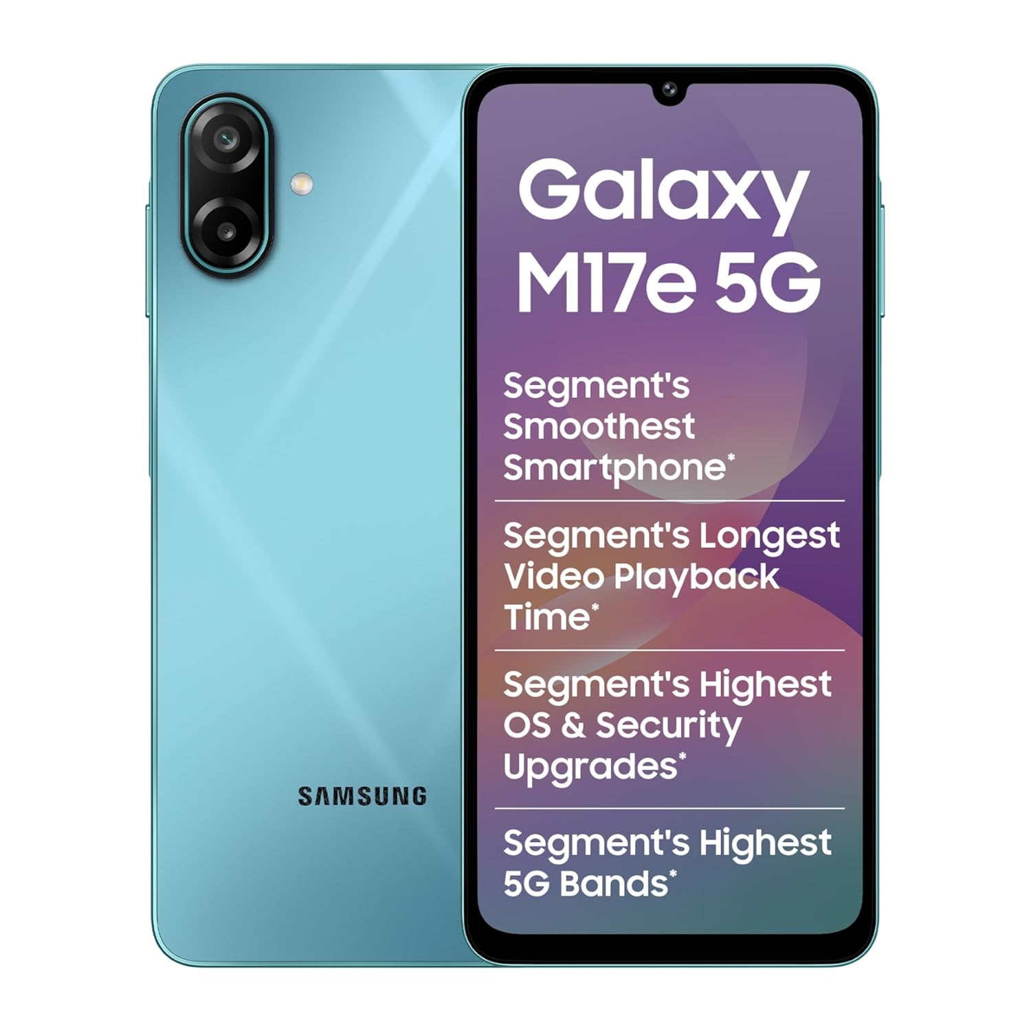 Samsung Galaxy M17e 5G Mobile (Vibe Violet, 4GB RAM, 128GB Storage) | Smoothest 120 Hz Refresh Rate| Monster 6000 mAh Battery | IP54 | 6 Gen OS Upgrades | AI | Gemini Live | Without Charger (Blitz Blue | Vibe Violet) - Image 4
