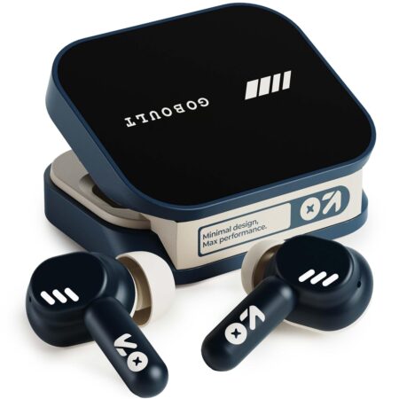 GOBOULT Tenet TWS Earbuds with 75H Playtime, Amp App Support, Quad Mic ENC, Dual Device Pairing Buds, 13mm Driver Ear Buds, Bluetooth 5.4 Wireless Earbuds (Midnight Blue)