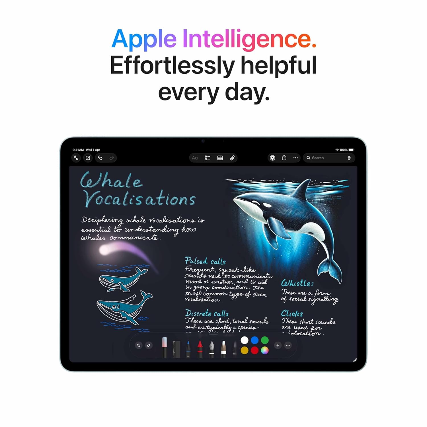 Apple iPad Air 27.59 cm (11″) (M4): Liquid Retina Display, 1 TB, 12MP Front/Back Camera, Wi-Fi 7 with Apple N1, Touch ID, All-Day Battery Life, (Space Grey | Blue | Purple | Starlight) - Image 9