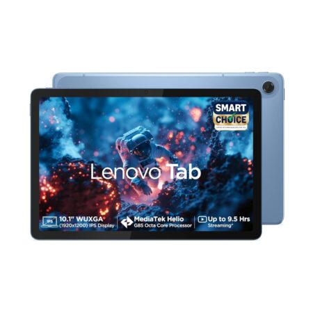 Lenovo Tab (Smartchoice) | 10.1 Inch Display| Wi-Fi Only| 4 GB RAM + 64 GB ROM (Expandable up to 1 TB)| Metal Body| Dual Speakers with Dolby Atmos| Android 14| Color, (Polar Blue | Grey)
