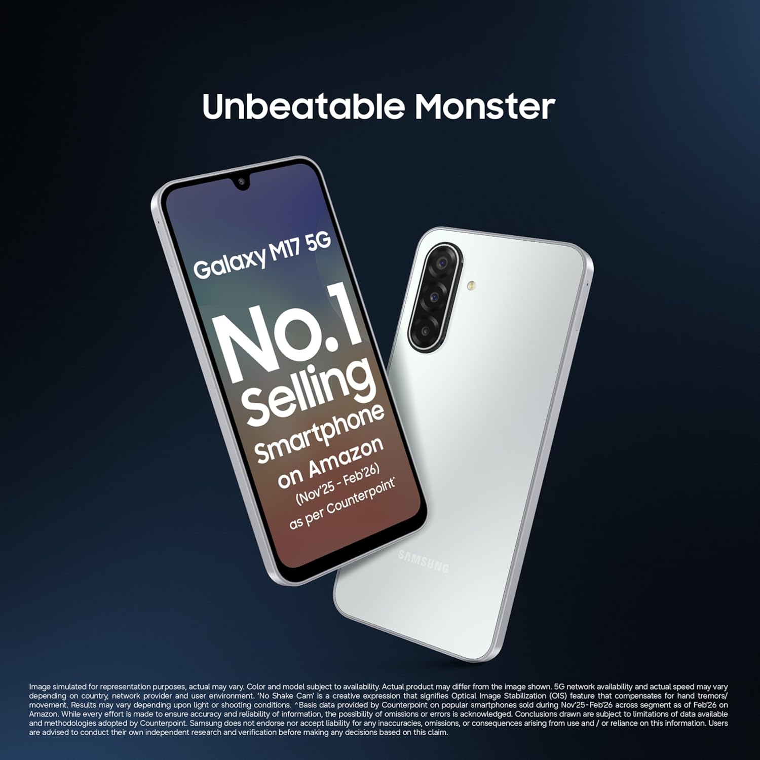 Samsung Galaxy M17 5G Mobile (Sapphire Black, 6GB RAM, 128GB Storage) | 50MP OIS Triple Camera | Gorilla Glass Victus | IP54 | 6 Gen OS Upgrades | AI | Gemini Live | Lag-Free Gaming | Without Charger - Image 3