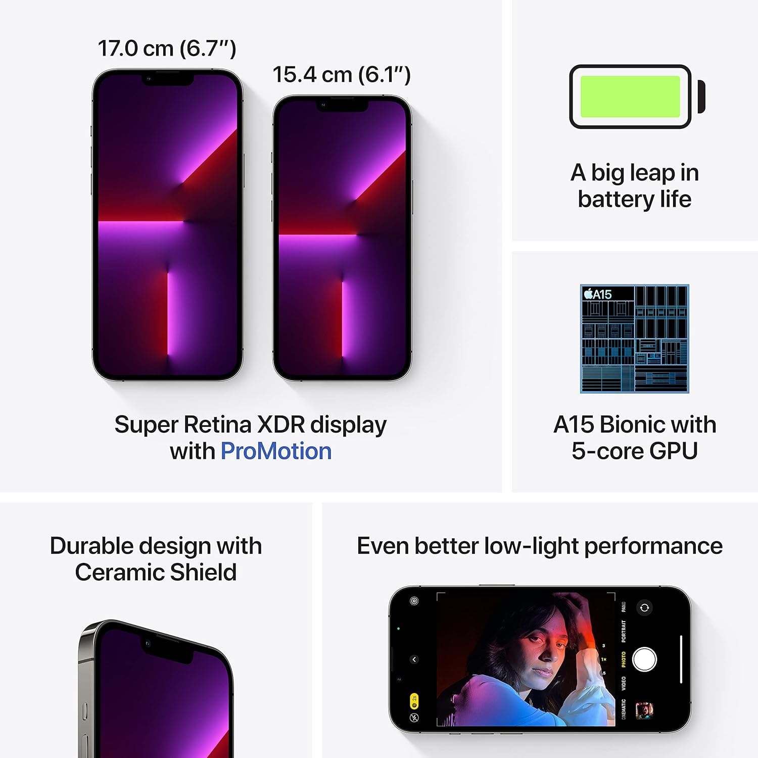 Apple iPhone 13 Pro Max, 128 GB, (Sierra Blue | Graphite | Gold) - Image 11