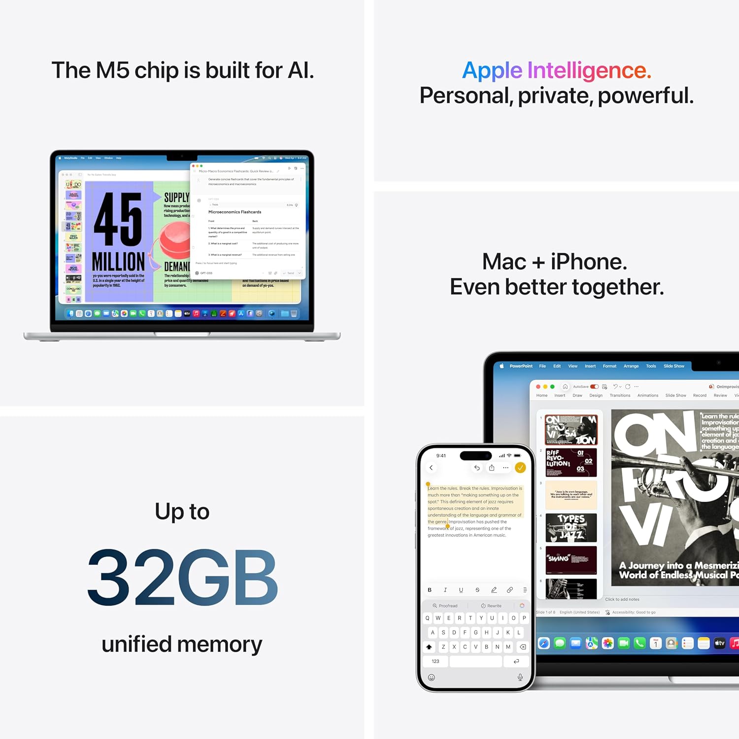 Apple MacBook Air 13″ Laptop with M5 chip: AI and Apple Intelligence, 34.46 cm (13.6″) Liquid Retina Display, 24GB Unified Memory, 1 TB SSD Storage, 12MP Center Stage Camera, Touch ID, (Silver | Starlight | Sky Blue | Midnight) - Image 18