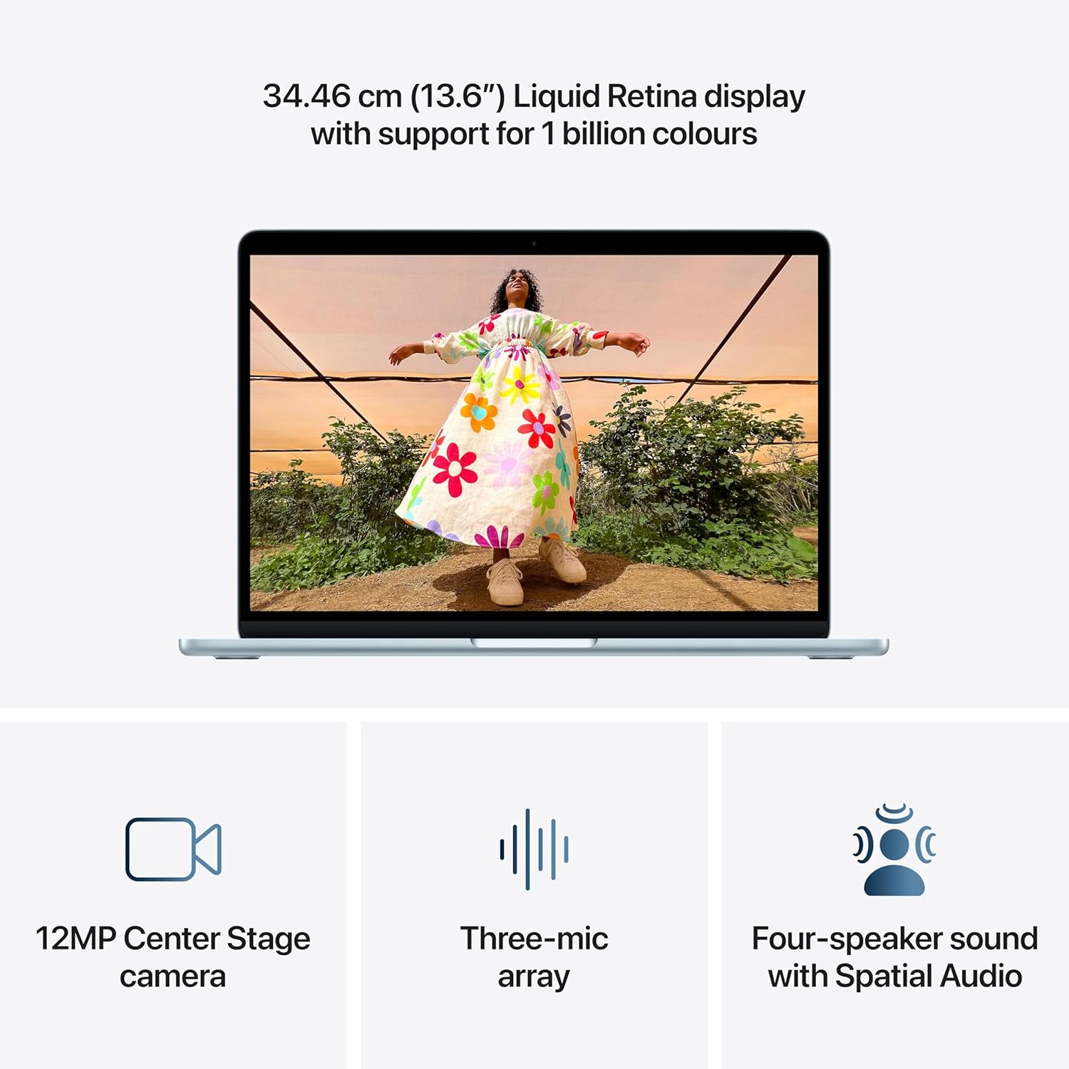 Apple MacBook Air 13″ Laptop with M5 chip: AI and Apple Intelligence, 34.46 cm (13.6″) Liquid Retina Display, 24GB Unified Memory, 1 TB SSD Storage, 12MP Center Stage Camera, Touch ID, (Silver | Starlight | Sky Blue | Midnight) - Image 16
