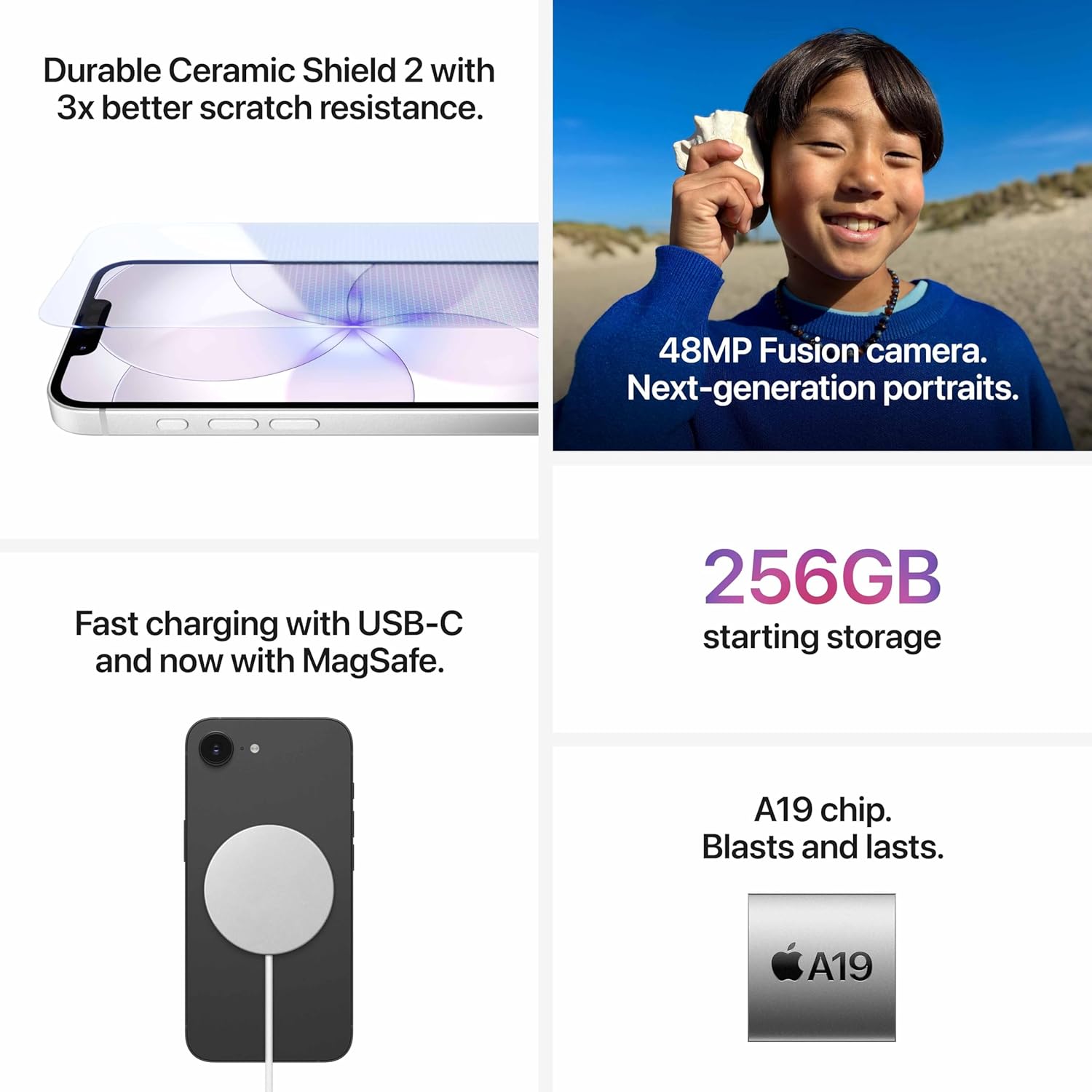 Apple iPhone 17e 512 GB: 15.40 cm (6.1″) Super Retina XDR Display, A19 Chip, All-Day Battery Life, 48MP Fusion Camera, 256GB Starting Storage, (White | Black | Soft Pink) - Image 8