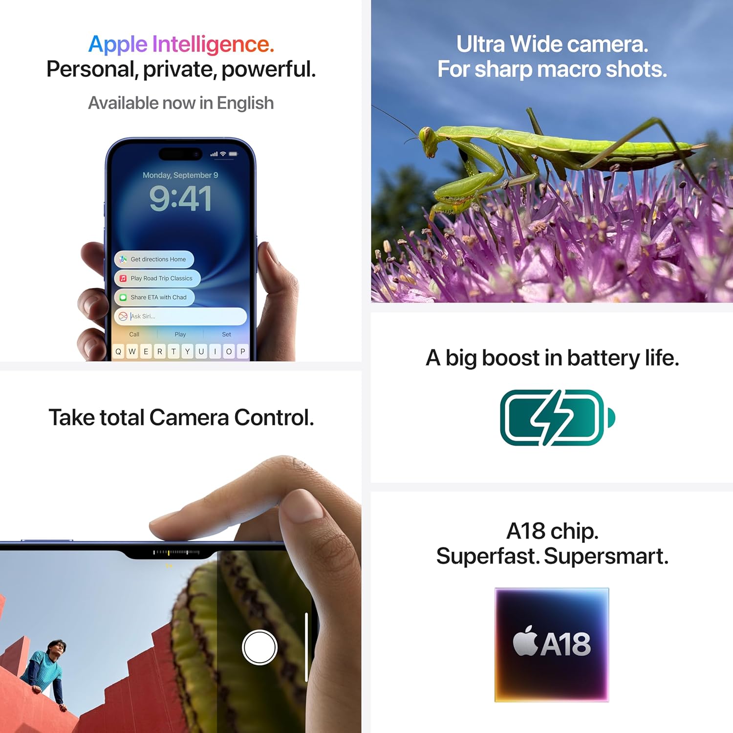 Apple iPhone 16 Plus 512 GB: 5G Mobile Phone with Camera Control, A18 Chip and a Big Boost in Battery Life. Works with AirPods, (Ultramarine | Teal | Pink | White | Black) - Image 22