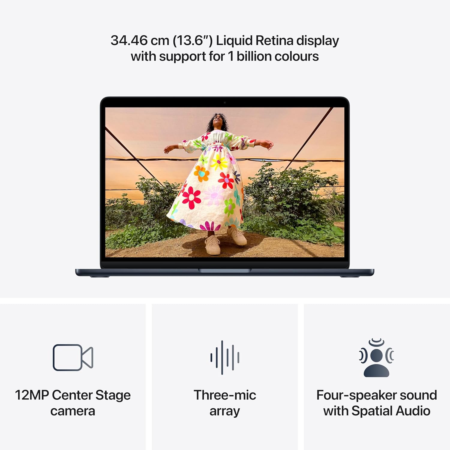 Apple MacBook Air 13″ Laptop with M5 chip: AI and Apple Intelligence, 34.46 cm (13.6″) Liquid Retina Display, 24GB Unified Memory, 1 TB SSD Storage, 12MP Center Stage Camera, Touch ID, (Silver | Starlight | Sky Blue | Midnight) - Image 15